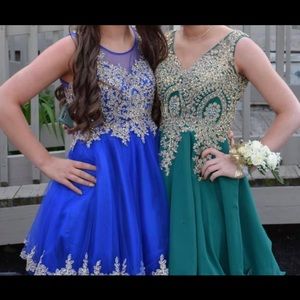 Blue Semi- formal dress size 2/4 -